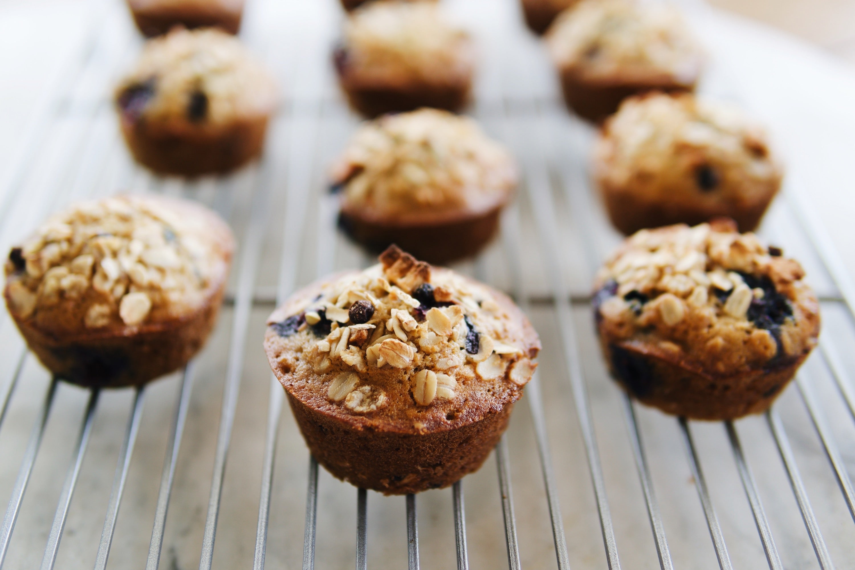 Wild Blueberry Muesli Muffins
&ndash; Seven Sundays