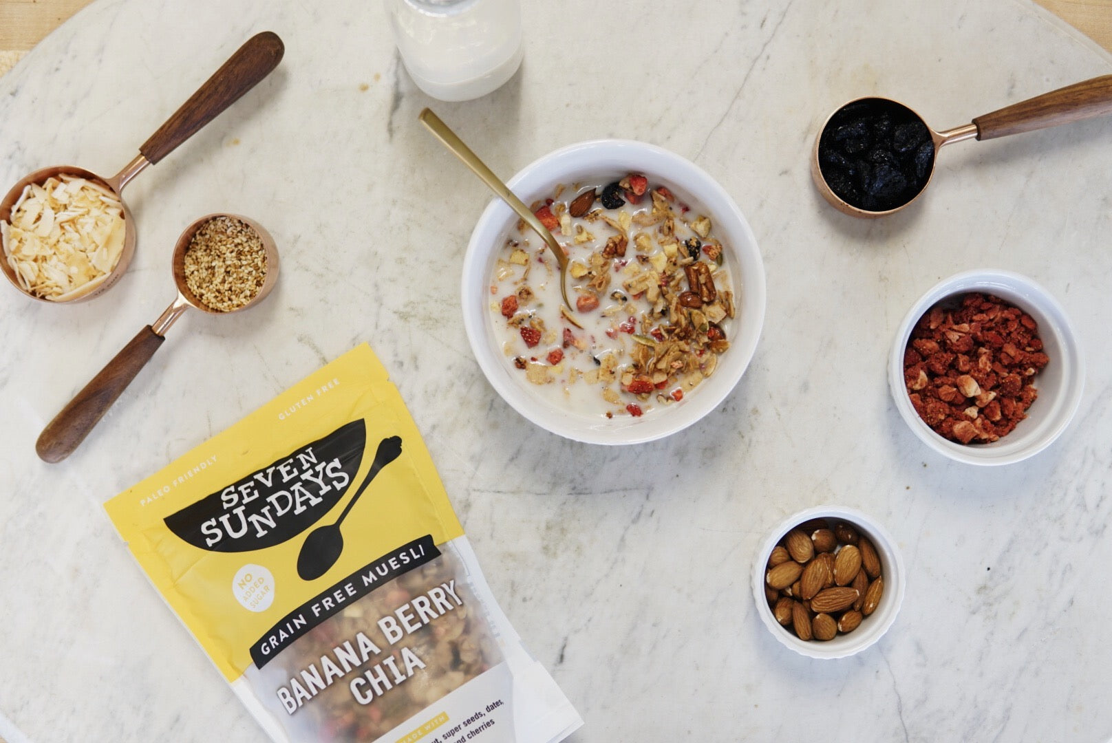 No Sugar, No Grainer. Meet our New Banana Berry Chia Muesli