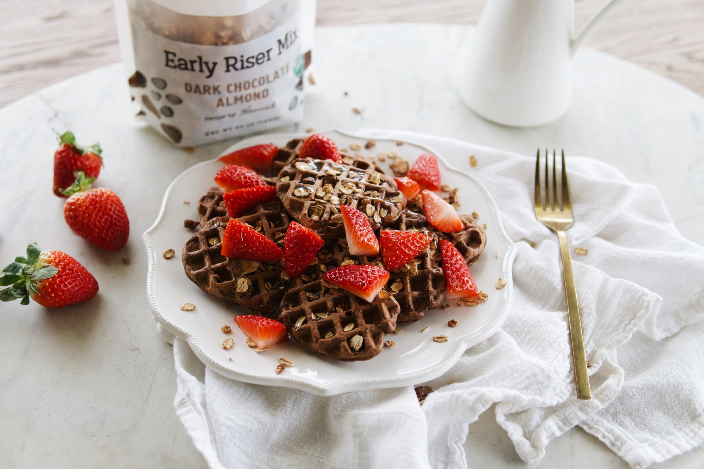 Recipe: Early Riser Chocolate + Rye Waffles