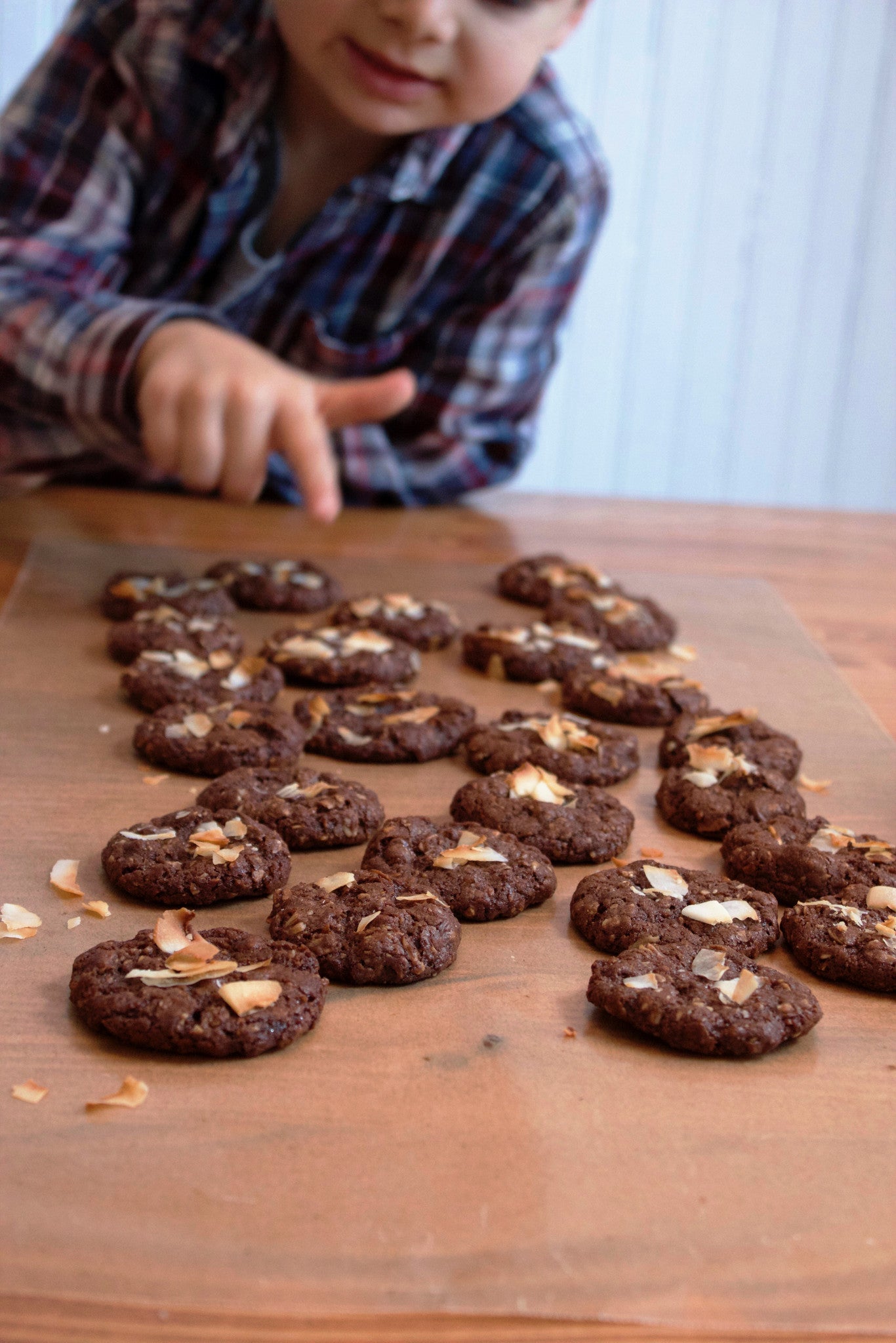 Double Chocolate and Coconut Muesli Cookies