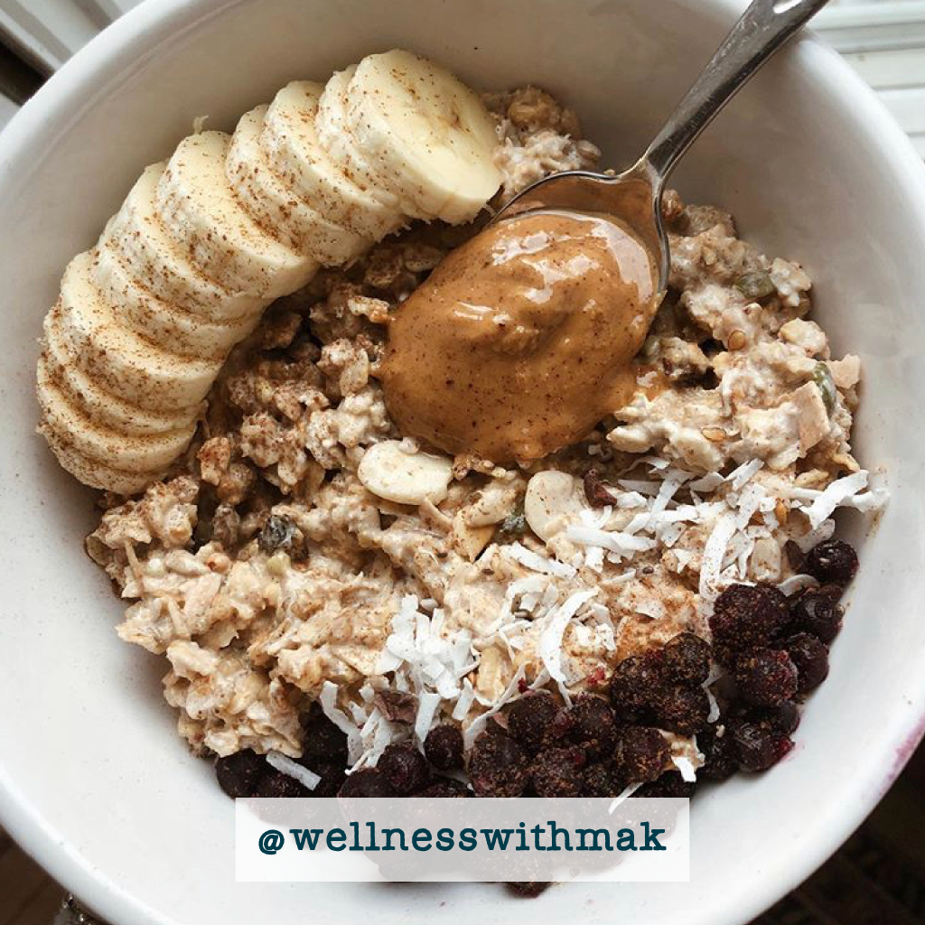 Peanut Butter Banana Bircher Bowl
