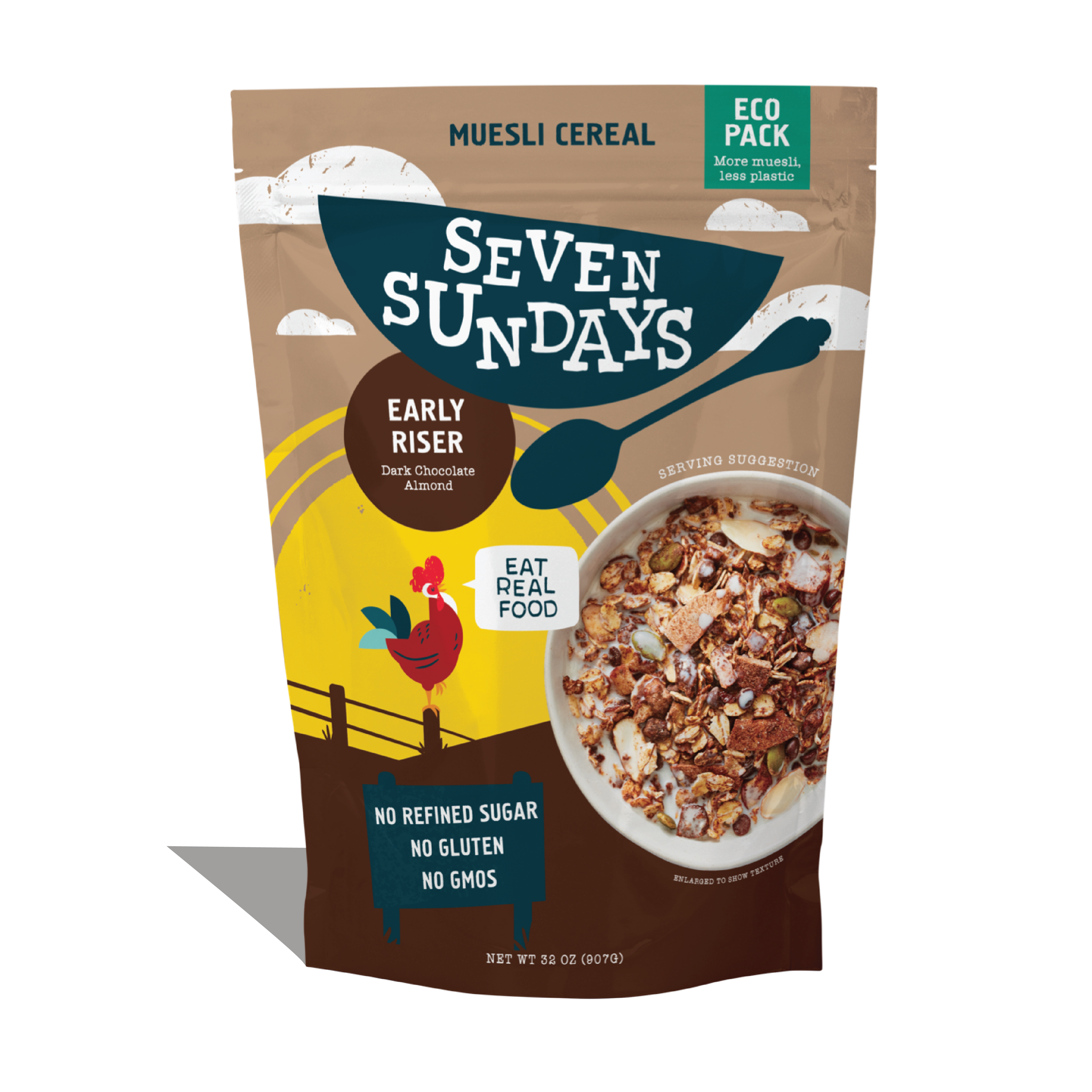 Early Riser Dark Chocolate Muesli Eco-Pack, 32oz – Seven Sundays